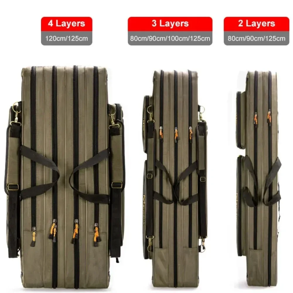 Reel Bag - 1A*2/3 strati 80/90/100/120CM Borsa da pesca