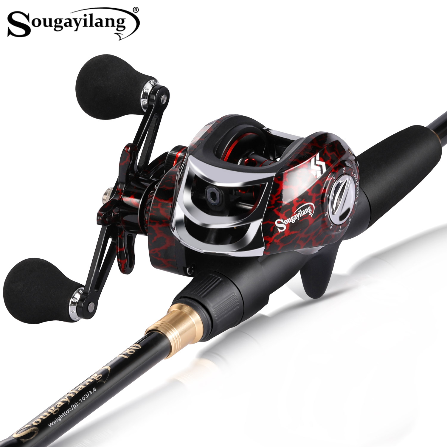 Spincast Reel - Sougayilang 1.8-2.4m Casting Fishing Combo Canna
